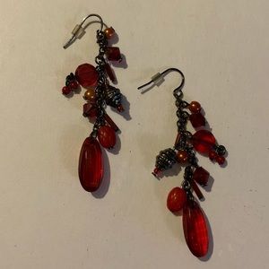 Red Drop Earrings